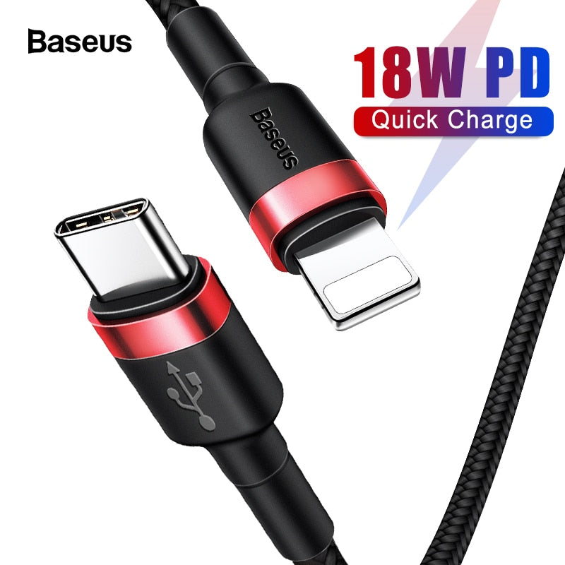 Baseus USB Type C to Lighting 18W PD Fast Charging Charger / Data Cord
